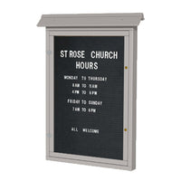 28x42 Wall Outdoor ULTRA SIZE Letter Board Info Center is available in 6 Plastic Lumber Finishes