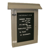 12x20 Wall Outdoor Letter Board Info Center is available in 6 Plastic Lumber Finishes