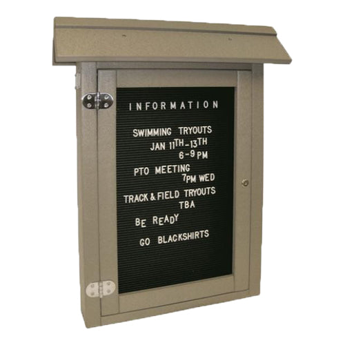 12x20 Wall Outdoor Letter Board Info Center is available in 6 Plastic Lumber Finishes
