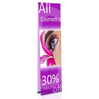 Two-Sided Euro-Style Banner Stands 36" Wide Telescopes 42" to 72" High