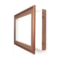 SwingFrame Designer Wall Wood Lighted Display Case 4" Deep