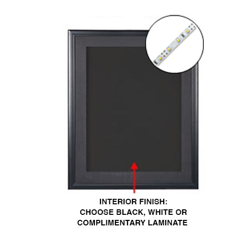 SwingFrame Designer Wall Wood Lighted Display Case 4" Deep