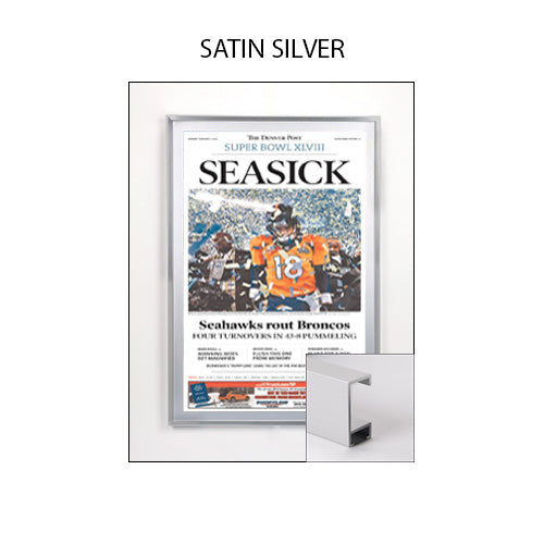 Seattle Seahawks Superbowl 48 Newspaper Metal Display Frame