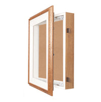 SwingFrame Oak Wood 30 x 40 Shadowbox with Cork Board (2" Deep)