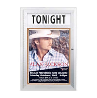 Indoor Enclosed Poster Cases with Header - Single Door "Swing Case"