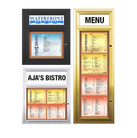 Indoor Enclosed Menu Cases with Header (8 1/2" x 11" Landscape Menus)