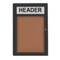 Indoor Menu Cases with Header (Radius Edge)