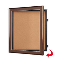 Designer Metal 20" x 30" Enclosed Bulletin Board SwingFrames
