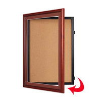 Designer Wood 42" x 42" Enclosed Bulletin Board SwingFrames