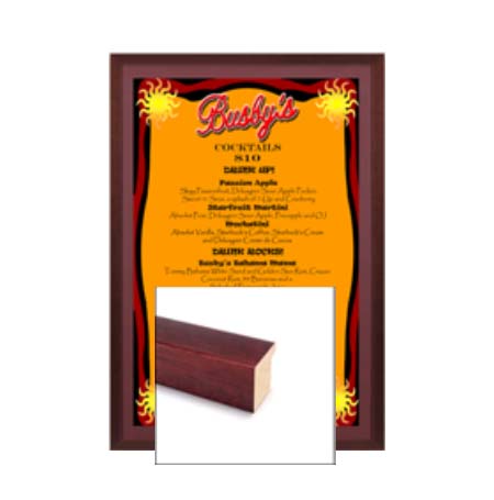 Wood 361 Restaurant Menu Display SwingFrames with Matboard | Changeable Menu Frames 35+ Sizes