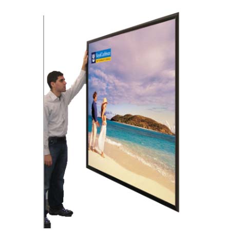 Extra Large 48x72 Poster Snap Frame with 1 5/8" Wide Aluminum Profile - Budget-Friendly and Fast Changing, Snap Open Frame
