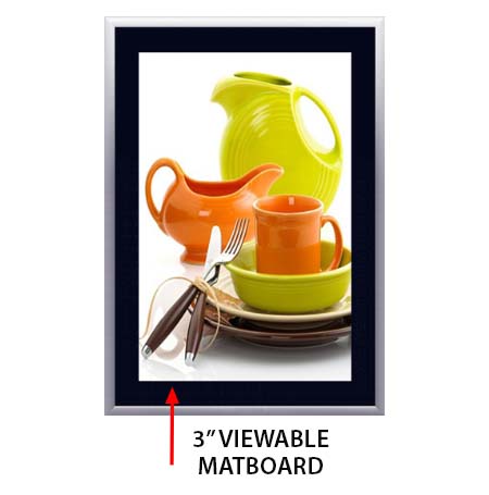 Designer Snap Frames for Posters 17x22 (3" Wide Matboard)