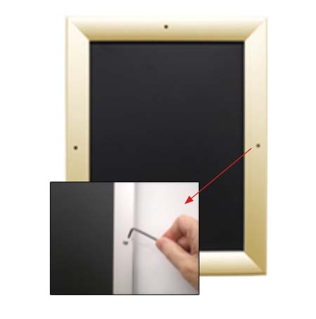 28x44 Poster Snap Frame with Security Screws for Locking Mounted Graphics 1/8", 3/16", 1/4" Thick