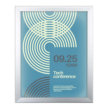 SwingSnap LED Backlit Lightboxes | Quick Change Poster Snap Frame with Metal Display Case 24 Sizes