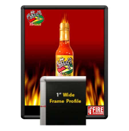 SwingSnaps Poster Snap Frames 8.5x14 (1" Wide with Radius Corners)