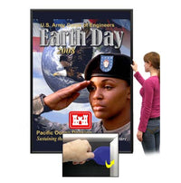 Extra-Large Security-Style Poster Snap Frames for 48 x 72 Mounted Graphics on 1/8", 3/16" 1/4" Thick Boards - 1 3/4" Wide Metal Profile
