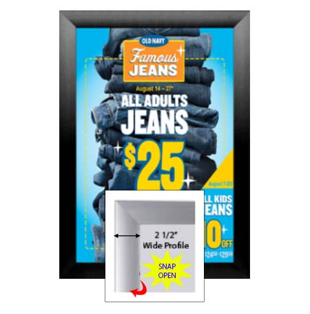 SwingSnaps Snap Open Poster Frame 20x30 (2 1/2" Wide Edge Profile)
