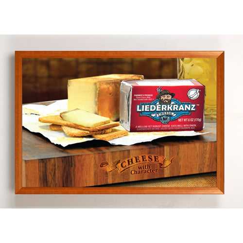 11" x 17" WOOD PICTURE FRAME in LANDSCAPE ORIENTATION (SHOWN IN HONEY MAPLE WOOD FINISH)