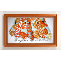 HONEY MAPLE WOOD FRAME 11x17 with DECORATIVE RUST MAT BORDER