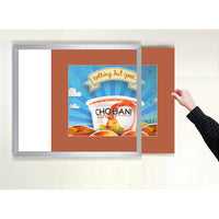 SIDE LOADER SIGN FRAME 11" x 17" (SHOWN IN SILVER WITH RUST 4" WIDE MATBOARD)
