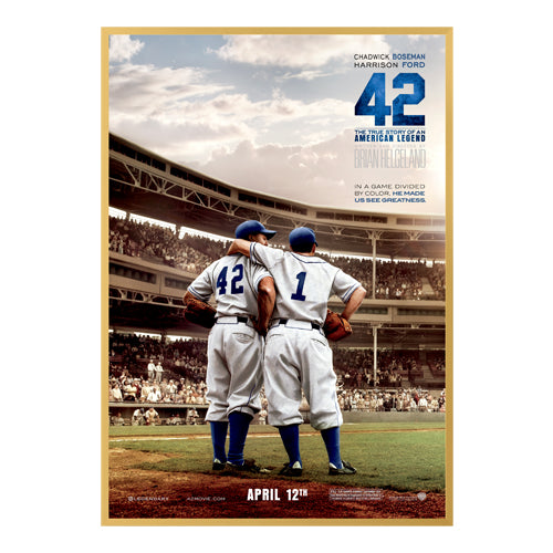 10x12 MOVIE POSTER FRAME SHOWN in SATIN GOLD FRAME (NOT TO SCALE) 