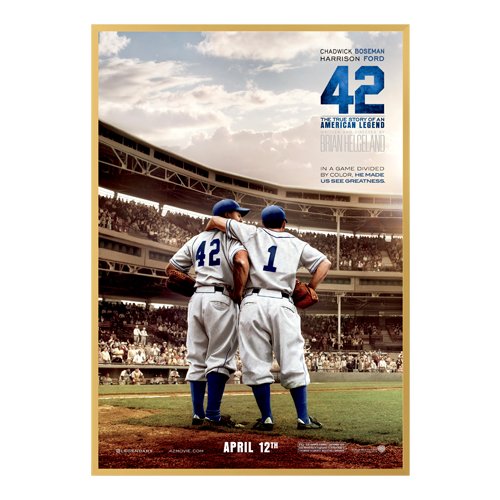 16x24 MOVIE POSTER FRAME SHOWN in SATIN GOLD FRAME (NOT TO SCALE) 