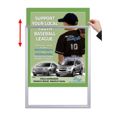 Designer Beveled Slide-In Picture Sign Frames for Posters 18x24  | 1" Wide Matboard
