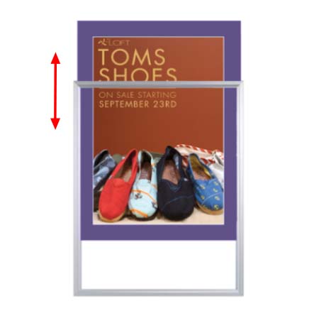 Designer Beveled Slide-In Picture Sign Frames for Posters 24x36 | 2" Wide Matboard