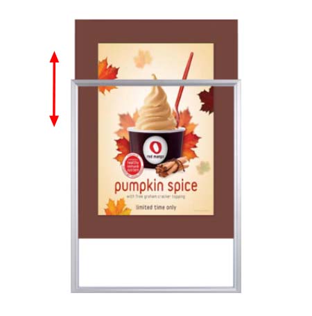 Designer Beveled Slide-In Picture Sign Frames for Posters 11x17 | 3" Wide Matboard