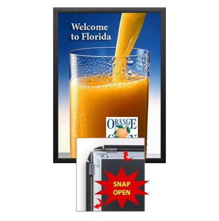 EXTRA DEEP 10x20 Snap Open Sign Holder Snap Frames (1 1/4" Profile for MOUNTED GRAPHICS)