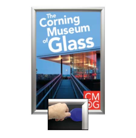 11x17 Poster Snap Open Frames (1 3/4" Security-Style) for MOUNTED GRAPHICS